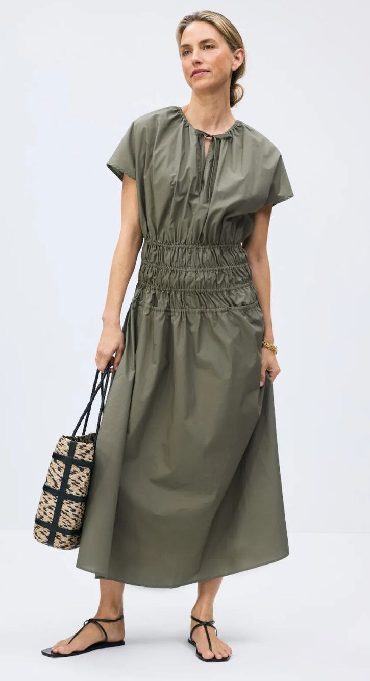Ellen Tracy Green Flared Dress Size M